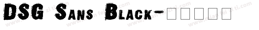 DSG Sans Black字体转换